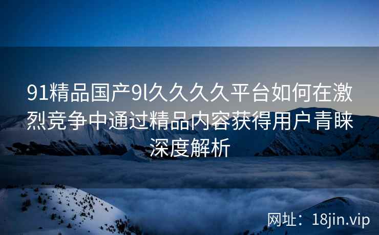 91精品国产9l久久久久平台如何在激烈竞争中通过精品内容获得用户青睐深度解析  第2张